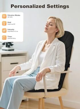 Back Massager with Heat Massage Seat Cushion with 10 Motors