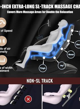 4D Massage Chair Full Body Zero Gravity SL-Track Sretch Shia