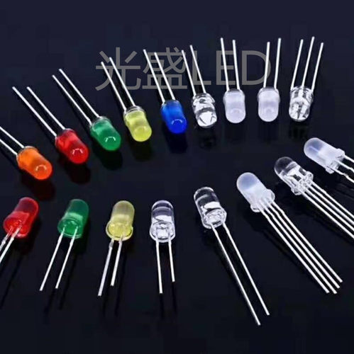 雾状发光管F3圆头双色无极性LED红黄高亮红绿3MM红蓝双向蓝绿直插 - 图0