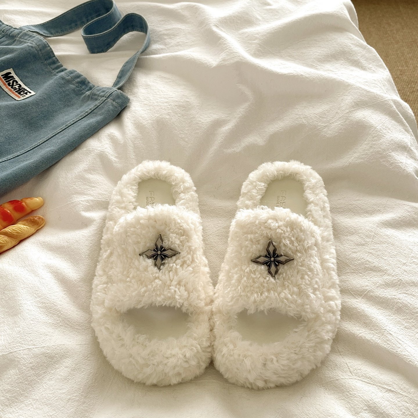 5cm敲好穿~！毛茸茸ins增高厚底毛毛拖鞋女冬季加绒保暖棉拖鞋潮,淘宝优惠券,粉丝福利购,淘宝优惠卷
