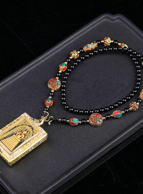 尼泊尔挂绳项链吊坠佛牌