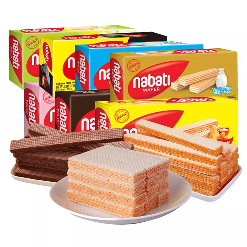 印尼进口丽芝士威化饼干145g盒装nabati纳宝帝奶酪饼干零食可批发 - 图0