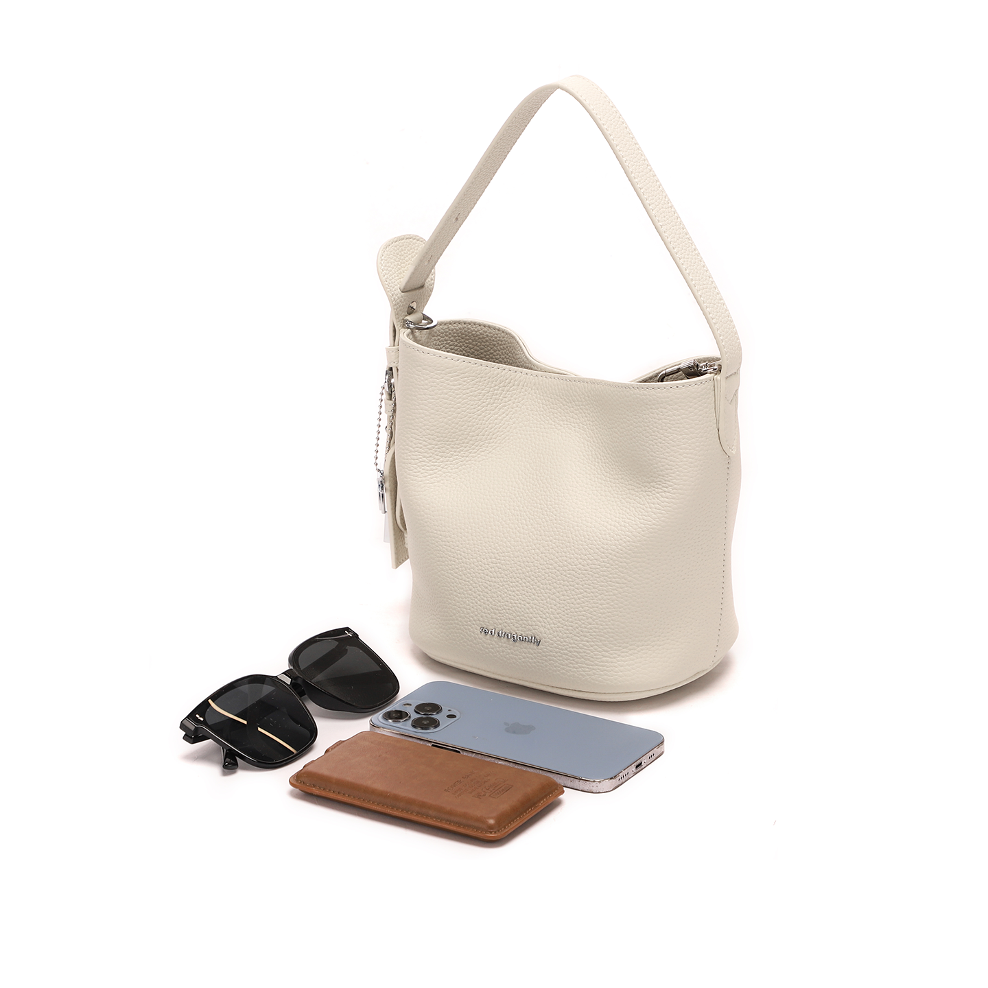 红蜻蜓真皮水桶包女式新款手提菜篮子包时尚高级礼物单肩斜挎小包,淘宝优惠券,粉丝福利购,淘宝优惠卷