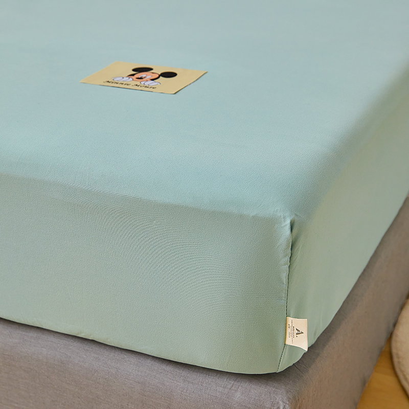 迪士尼新款刺绣母婴级亲肤原棉床笠通用床罩防尘床单床垫保护套
