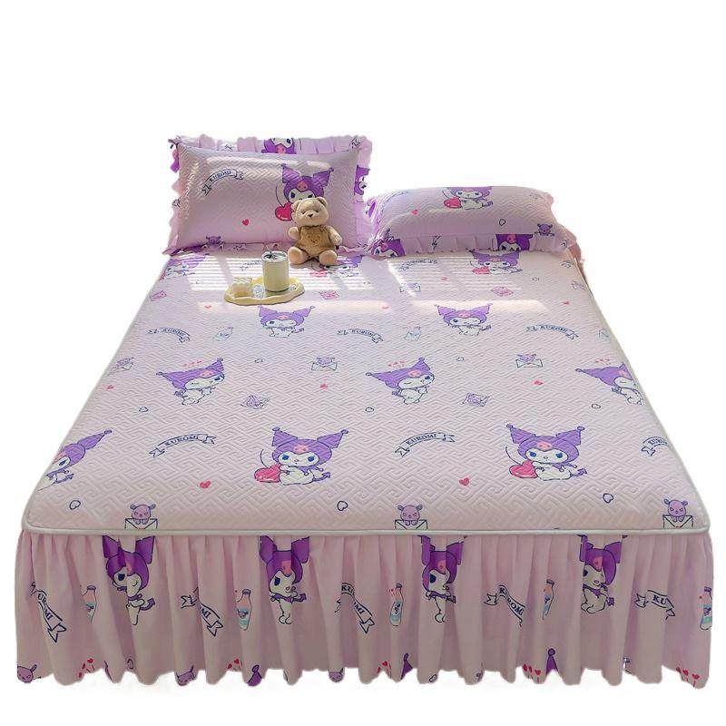 新款加厚亲肤水洗夹棉床裙款可爱卡通公主风床罩裙边单件四季通用,淘宝优惠券,粉丝福利购,淘宝优惠卷