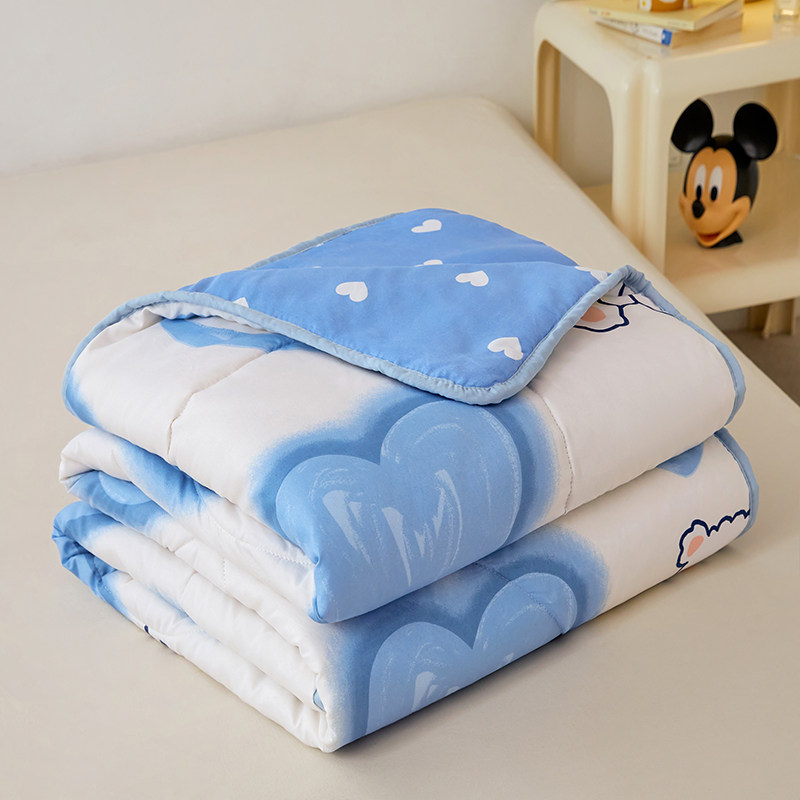 可机洗四件套水洗夏季单夏凉被子 星晴化纤被