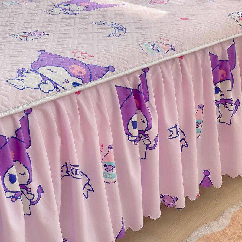 新款加厚亲肤水洗夹棉床裙款可爱卡通公主风床罩裙边单件四季通用,淘宝优惠券,粉丝福利购,淘宝优惠卷