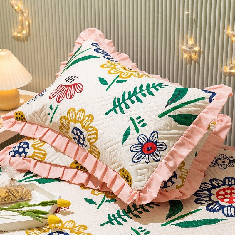 田园碎花一对装家用全棉单人枕头套 星晴枕套