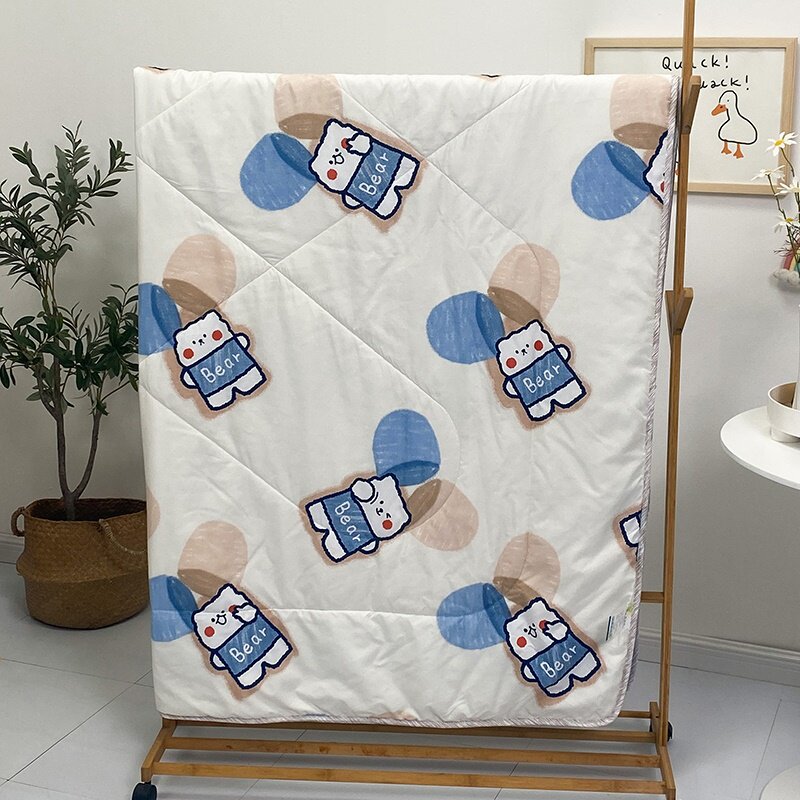 可机洗四件套水洗夏季单夏凉被子 星晴化纤被