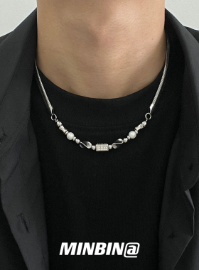 贝珠方钻蛇骨项链轻奢高级感