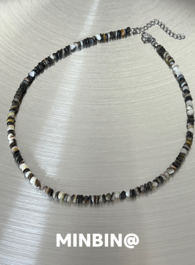 黑蝶贝沙滩风串珠项链