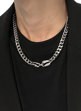 双环相扣古巴链项链潮牌
