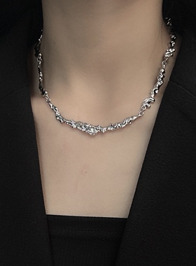 熔岩液态冷淡风项链女