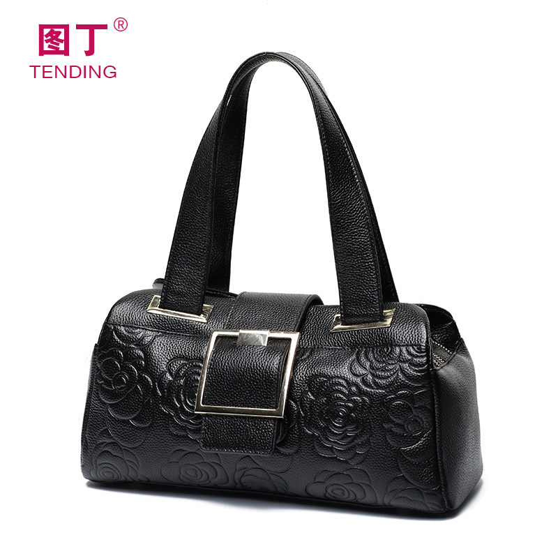 真皮2020新款潮百搭波士顿妈妈包 图丁女士包袋