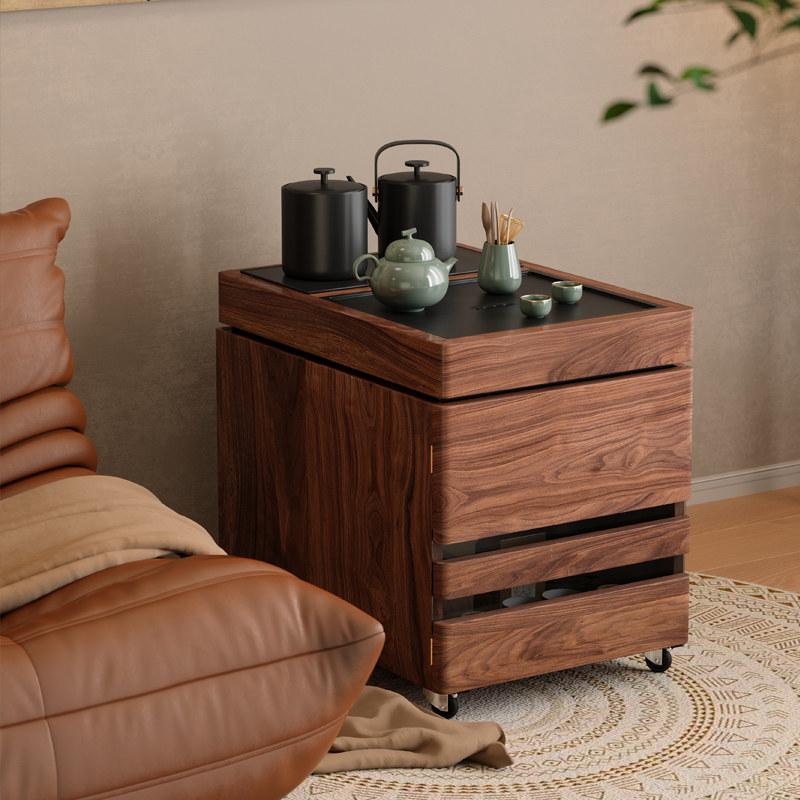 木小咖 叁森可移动茶桌阳台茶水边柜实木小茶台边几榻榻米小茶几,淘宝优惠券,粉丝福利购,淘宝优惠卷