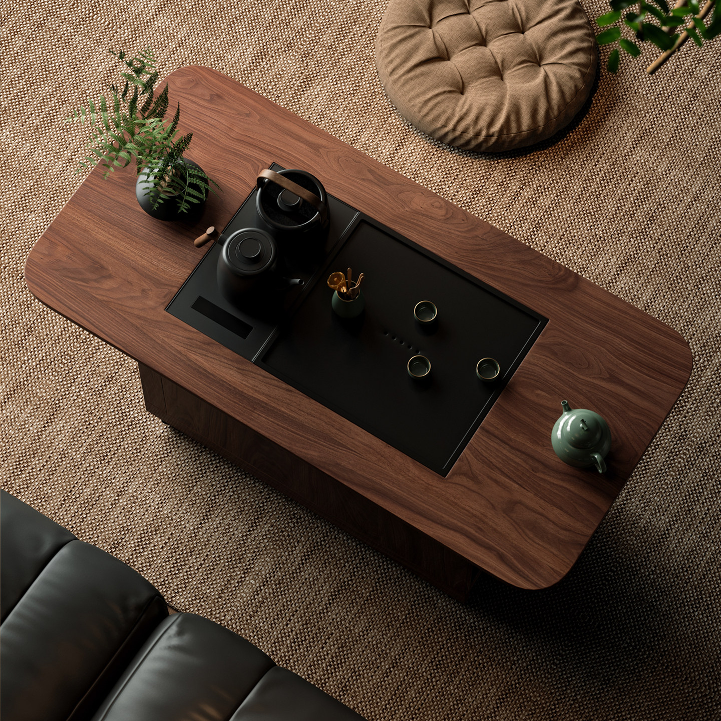 木小咖 欢喜实木茶桌可移动客厅茶水柜小户型阳台茶台家用茶几,淘宝优惠券,粉丝福利购,淘宝优惠卷