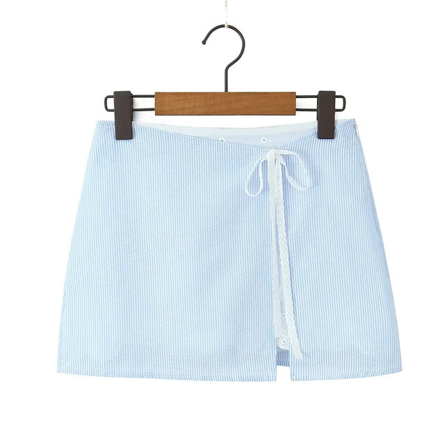 Ultra short hip-covering hot girl style A-line irregular skirt