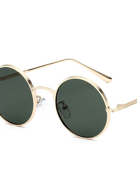 复古风女士圆墨镜明星同款