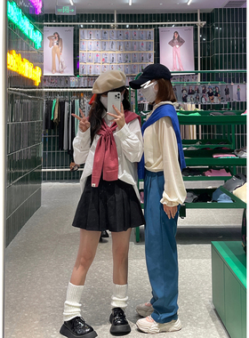 秋纯色休闲女衬衫小披肩彩色洋气