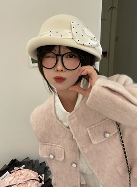 千金赫本风气质圆顶礼帽渔夫帽女