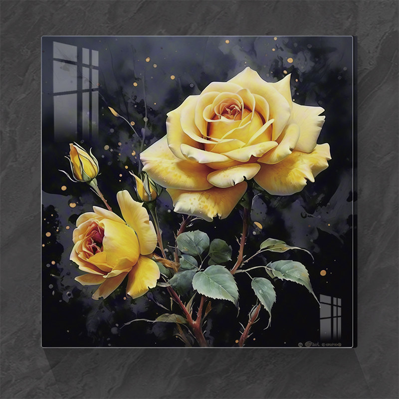 小清新3d立体玫瑰花装饰画卧室墙面遮丑墙贴爱满屋亚克力遮挡贴画,淘宝优惠券,粉丝福利购,淘宝优惠卷