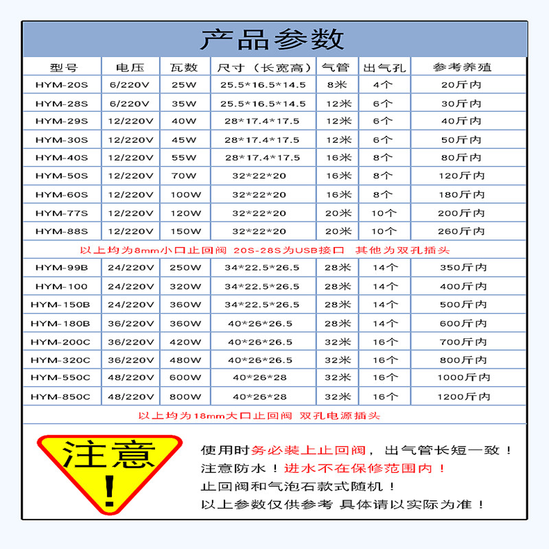 增氧机大功率交直流两用卖鱼充电便携式增氧泵氧气泵打氧机