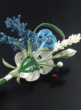 未定事件左然玫瑰胸花缠花材料包
