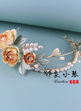 手工diy玫瑰缠花夕瑶牡丹材料包