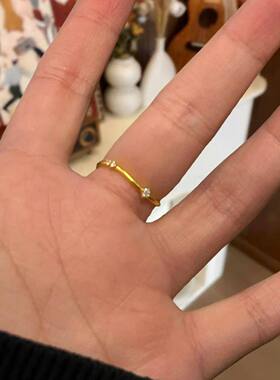 简约轻奢细款细条戒指女可调节指环时尚百搭小众设计感饰品