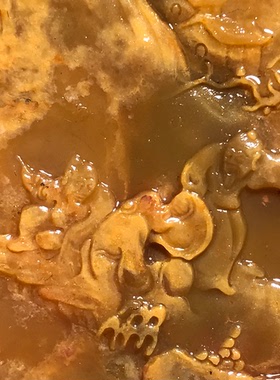 寿山新款惜艺斋收藏精品老挝田黄水料雅安绿云南绿花坑水墨冻摆件