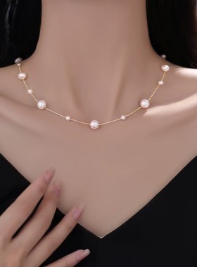 S925纯银满天星项链锁骨链颈链