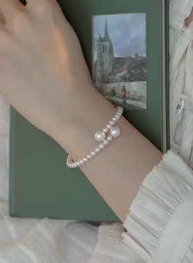 洛克蒂娅珍珠手镯女轻奢名媛手链