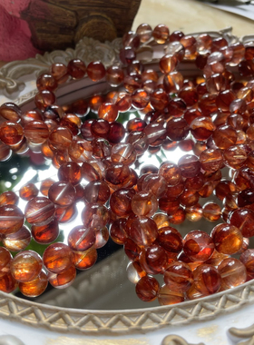 胶花幽灵粉晶闪灵阿鲁沙海蓝宝手链送女友礼物