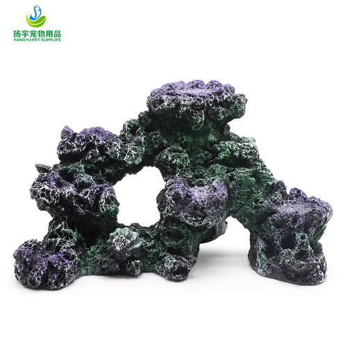 鱼缸造景仿真珊瑚礁海底礁石造景鱼缸装饰布景摆件鱼缸假山套餐 - 图0