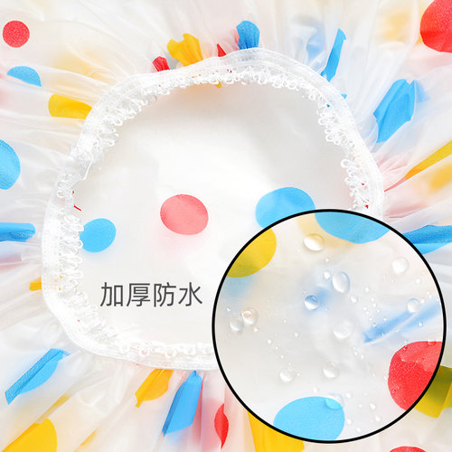 防水浴帽成人沐浴帽女洗澡头套一次性厨房炒菜油烟帽子可爱发罩套 - 图3