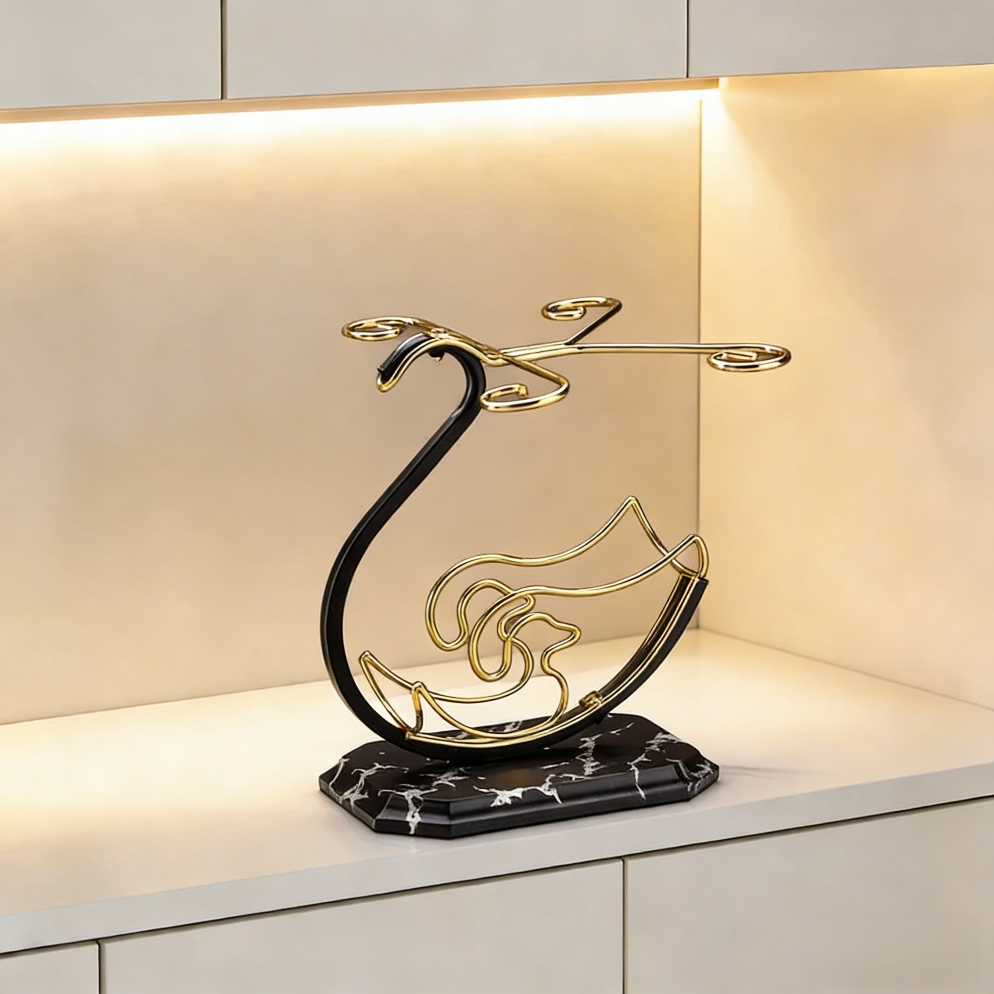 红酒架摆件天鹅客厅餐边柜轻奢高档大气酒柜装饰品乔迁礼物红酒托,淘宝优惠券,粉丝福利购,淘宝优惠卷