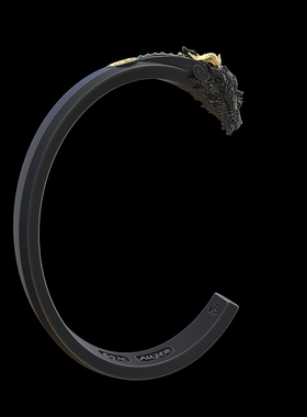 刻骨新国风小众纯银手镯高级定制