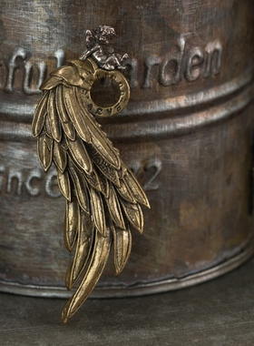 刻骨情侣快递刀天使之翼黄铜吊坠