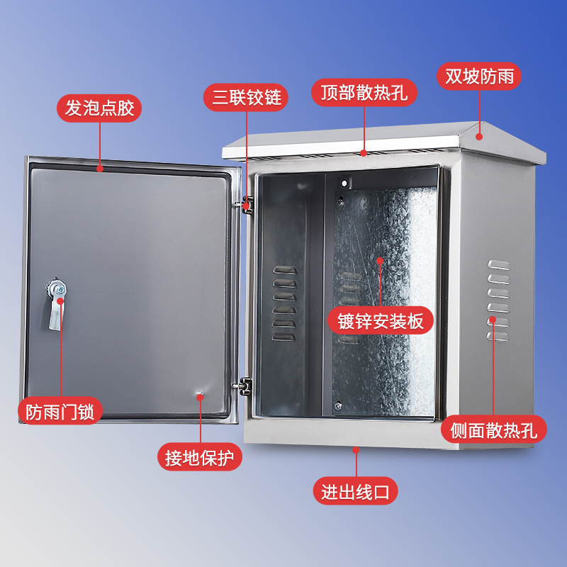 户外304不锈钢配电箱加厚201室外家用明装防水雨监控箱电气箱定制 - 图2