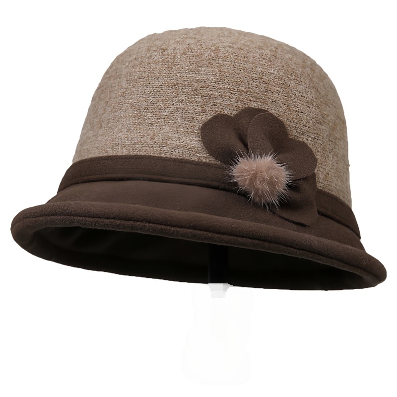 羊毛呢渔夫帽子女秋冬天保暖优雅英伦复古盆帽礼帽气质百搭韩版潮,淘宝优惠券,粉丝福利购,淘宝优惠卷