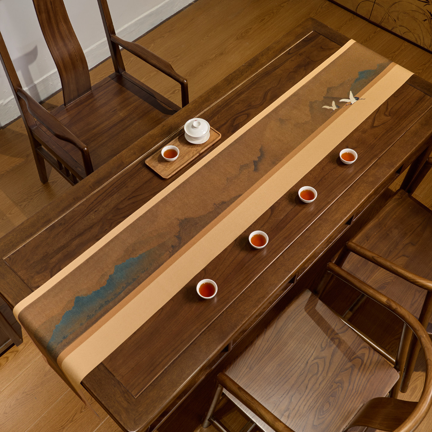 爱奇葩 原创剪越江秋图桌旗布中式禅意茶席垫子茶桌垫布桌布茶旗,淘宝优惠券,粉丝福利购,淘宝优惠卷