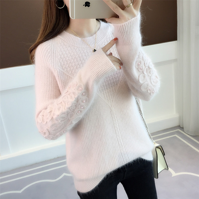 女士新款宽松线衣韩版慵懒风毛衣 贝莎依儿毛衣