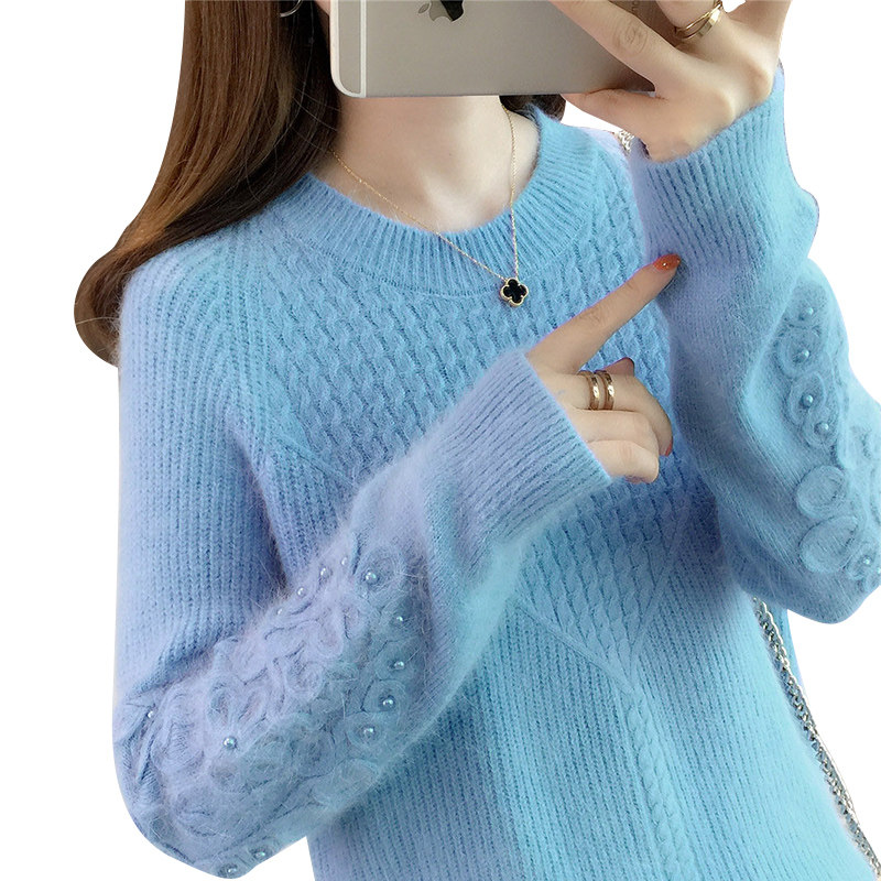 女士新款宽松线衣韩版慵懒风毛衣 贝莎依儿毛衣