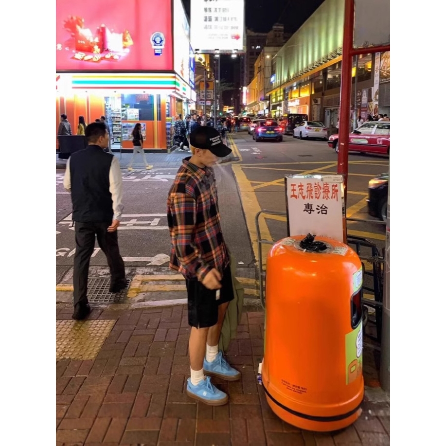 美式潮牌复古长袖衬衫男女春秋季字母刺绣格子情侣款百搭衬衣外套 - 图3