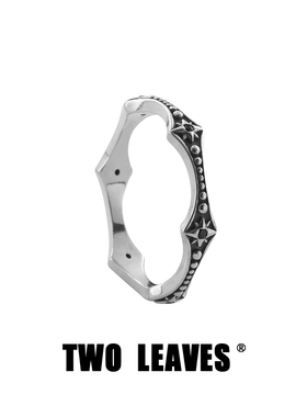 TWOLEAVESS925银复古八芒星戒指