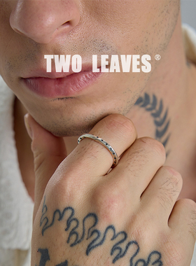 TWOLEAVES925纯银复古星星戒指