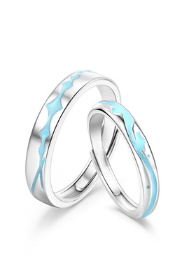 新款王者荣耀合作款夜光戒指 朵莉亚&海诺心动手记款海浪朵朵