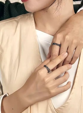 纯银戒指s925纯银对戒复古情侣