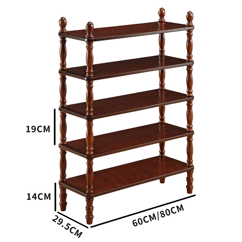 美式实木多层鞋架欧式鞋柜简易置物架收纳防尘家用架门口室内好看