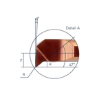 Вольфрамовый сталь 47 -Дегри Temini Внутренний полюсный автомобиль ножи MQR Одинокий резка.